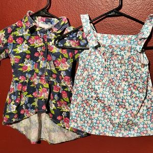 Girls T Shirt Carters And Real Love 2 pieces Sz:2T